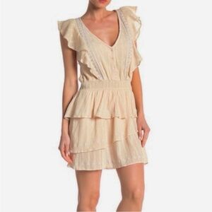 LOVE SAM AVA KEEPSAKE RUFFLE MINI DRESS SZ SMALL